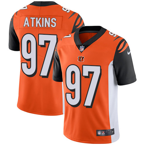 Nike Bengals #97 Geno Atkins Orange Alternate Men's Stitched NFL Vapor Untouchable Limited Jersey - Click Image to Close